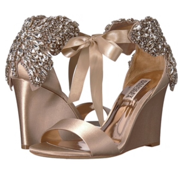 Badgley Mischka Shoes - 🆕 Badgley Mischka jeweled butterfly ribbon wedge